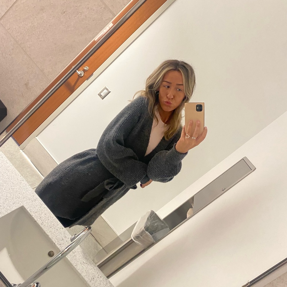 Long Cardigan with Tie